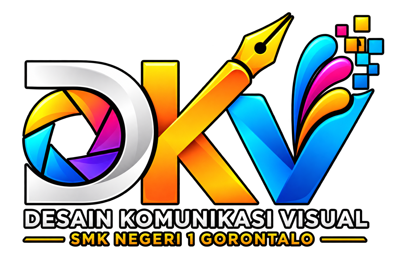 Logo DKV - Desain Komunikasi Visual SMK Negeri 1 Gorontalo